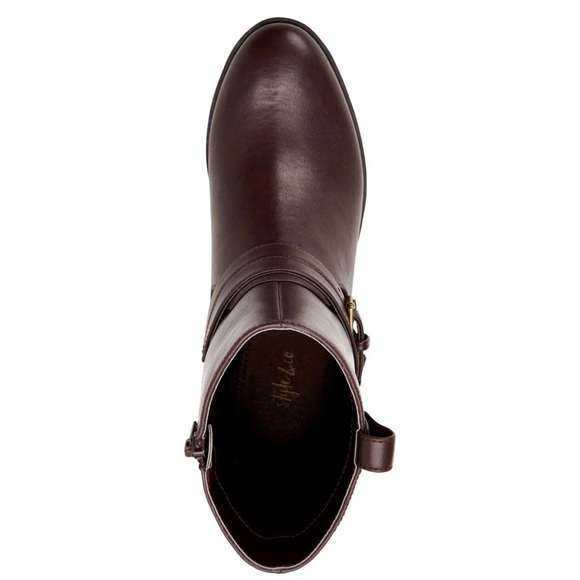 Style & Co. Womens State Faux Leather Flat Booties - Picture 4 of 9